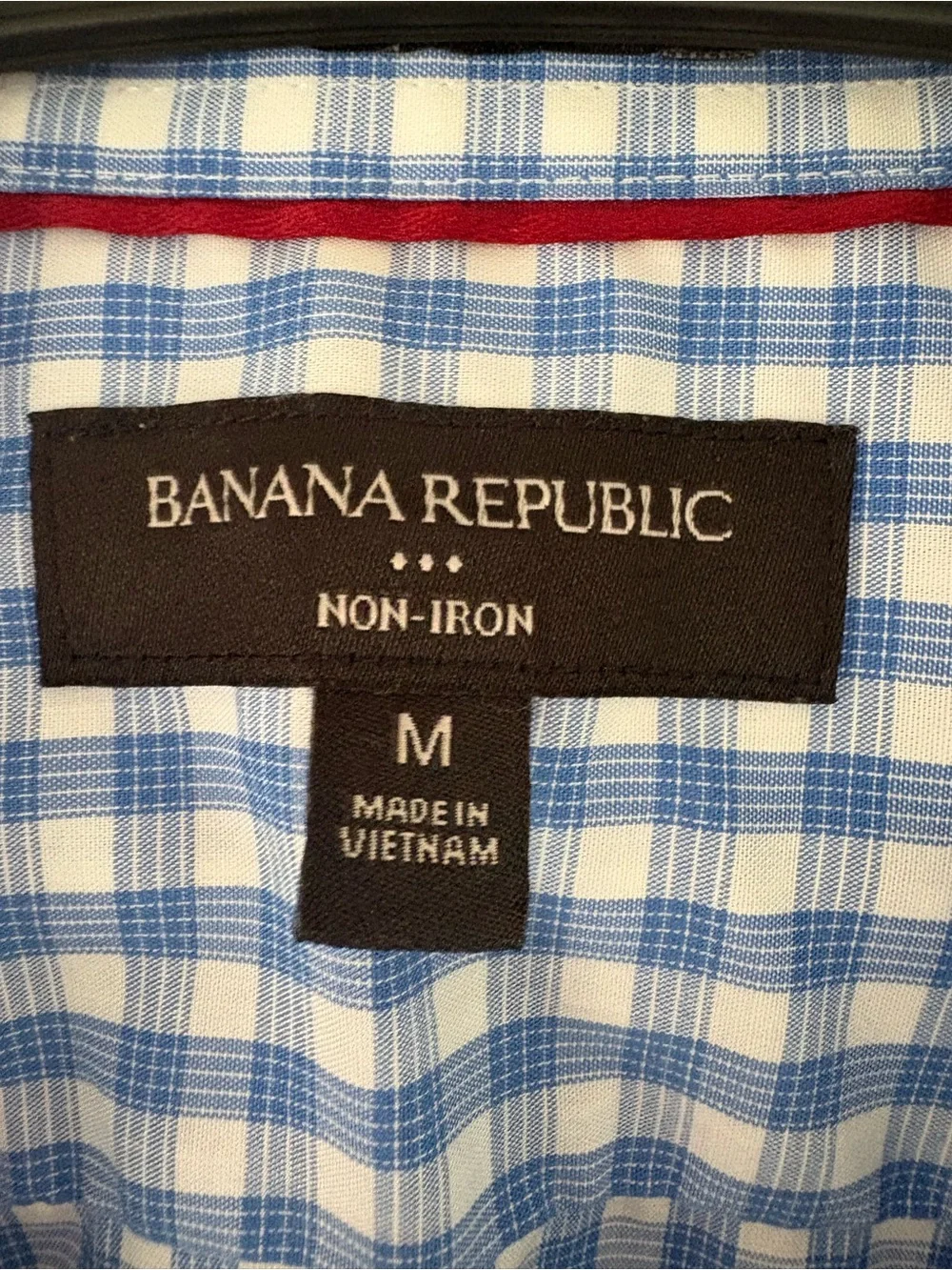 Banana Republic Blue White Gingham Button-Down Shirt - Men